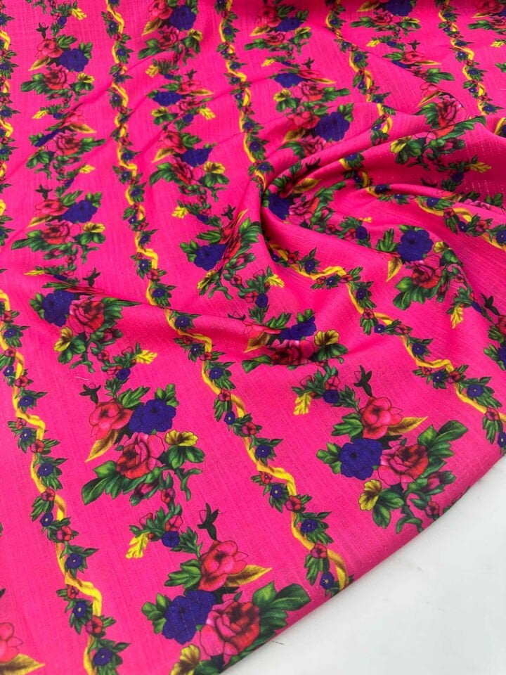 Otantik Desen Simli Dokuma Poliviskon Keten Etek Elbise Şalvar