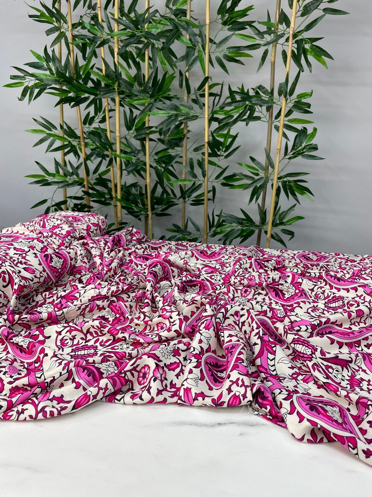 Özbek Desen Yüzde Yüz Pamuklu Elbiselik Viskon