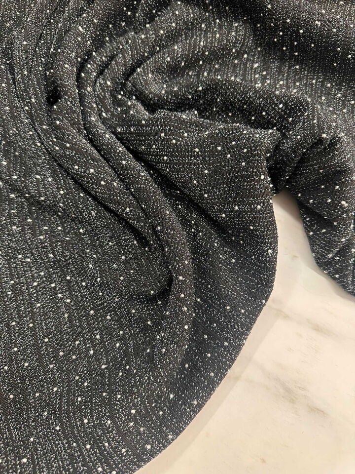 Füme Renk Likralı Örme Taş İşleme Kumaş Etek Elbise Şalvar