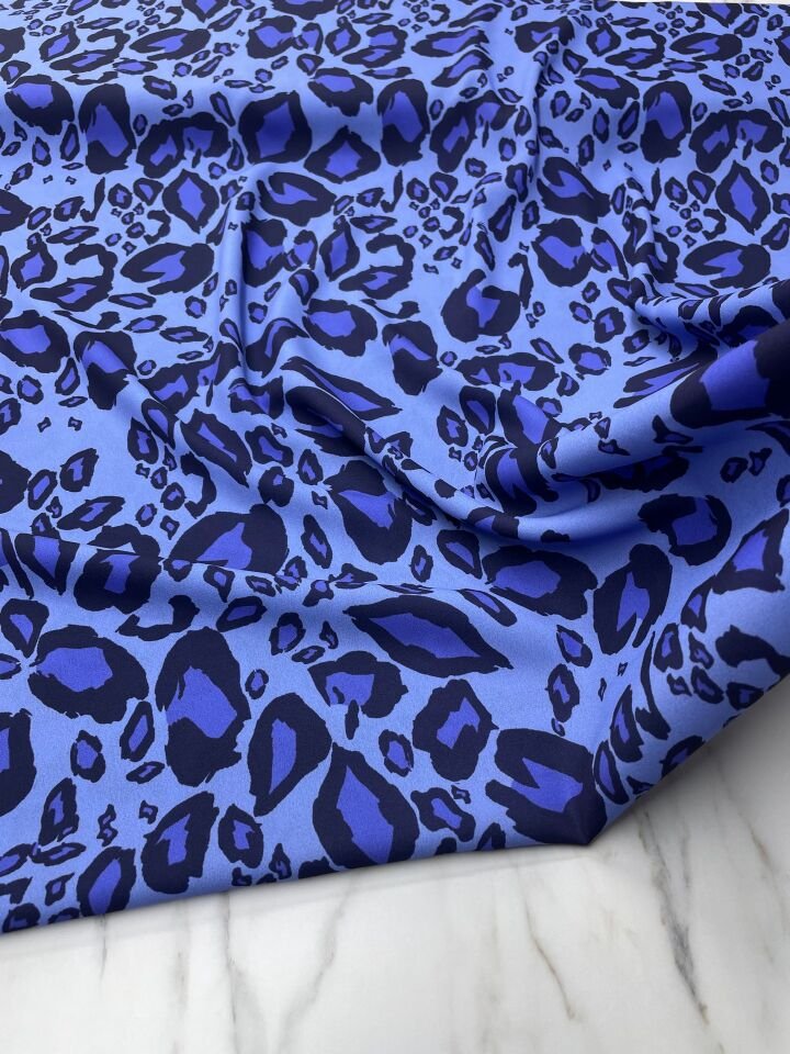 Leopar Desen Elbiselik Gömleklik Krep Kumaş