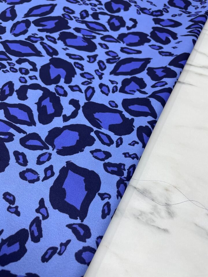 Leopar Desen Elbiselik Gömleklik Krep Kumaş