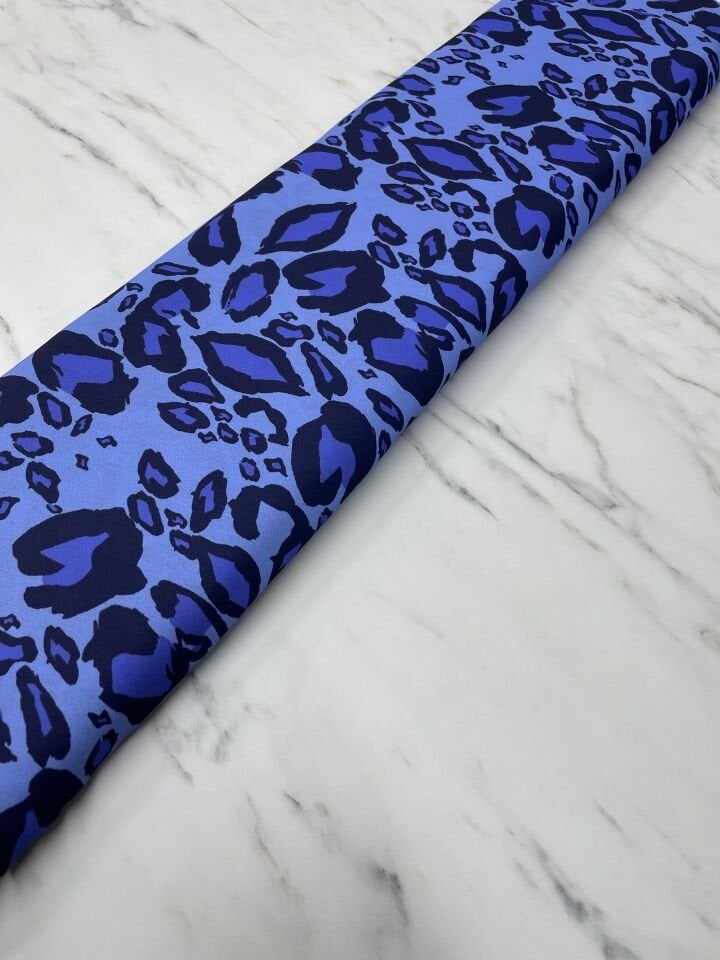 Leopar Desen Elbiselik Gömleklik Krep Kumaş