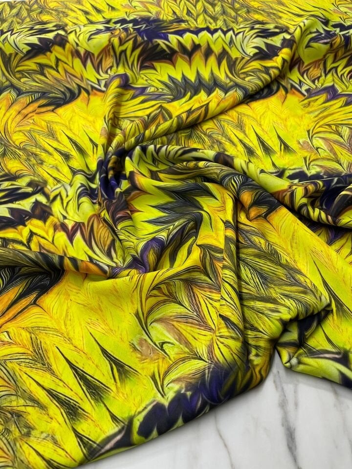 Liva Desen Elbiselik Gömleklik Krep Kumaş