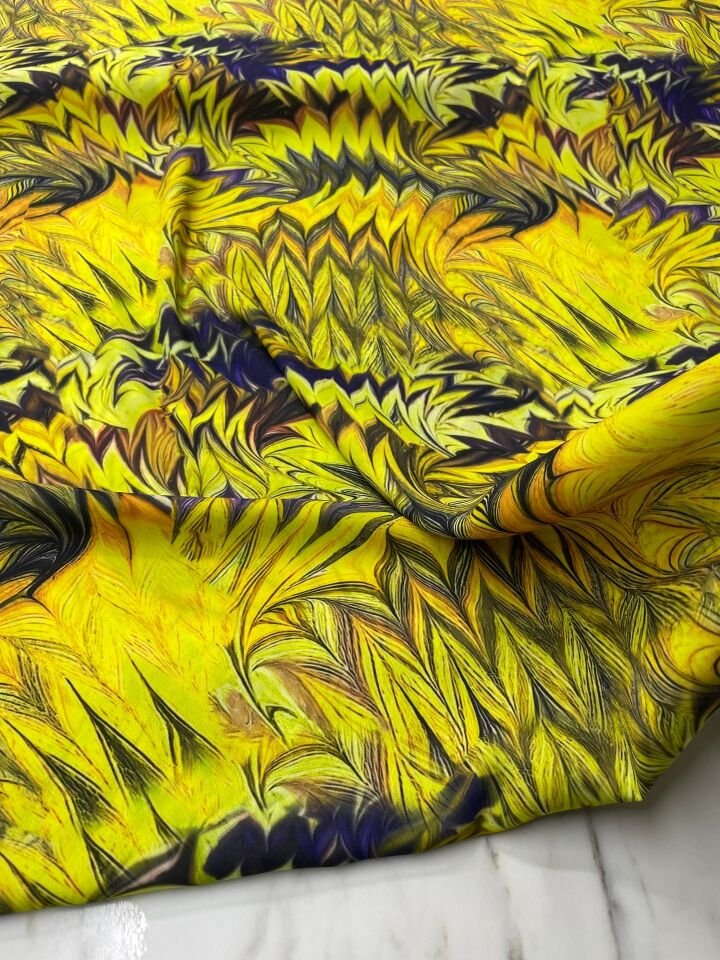 Liva Desen Elbiselik Gömleklik Krep Kumaş