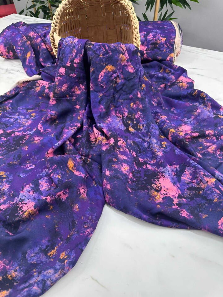 Kaşmir Dijital Baskı Belmando Elbise Etek Şalvar Gömlek