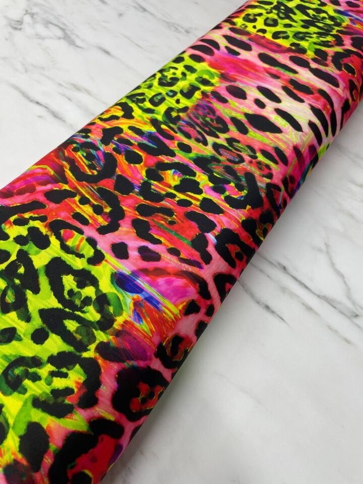 Renkli Desen Elbiselik Gömleklik Tivil Saten Kumaş