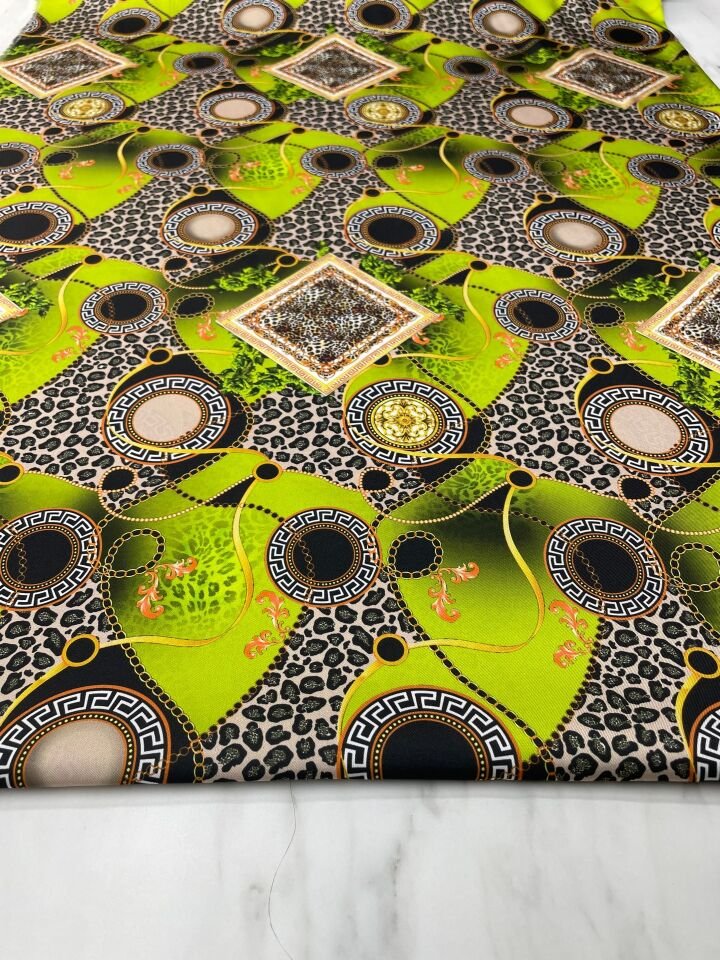 Viyane Desen Elbiselik Gömleklik Tivil Saten Kumaş