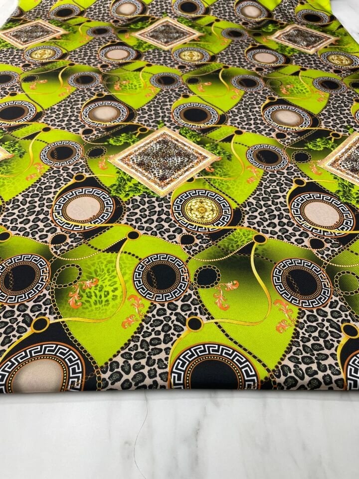 Viyane Desen Elbiselik Gömleklik Tivil Saten Kumaş