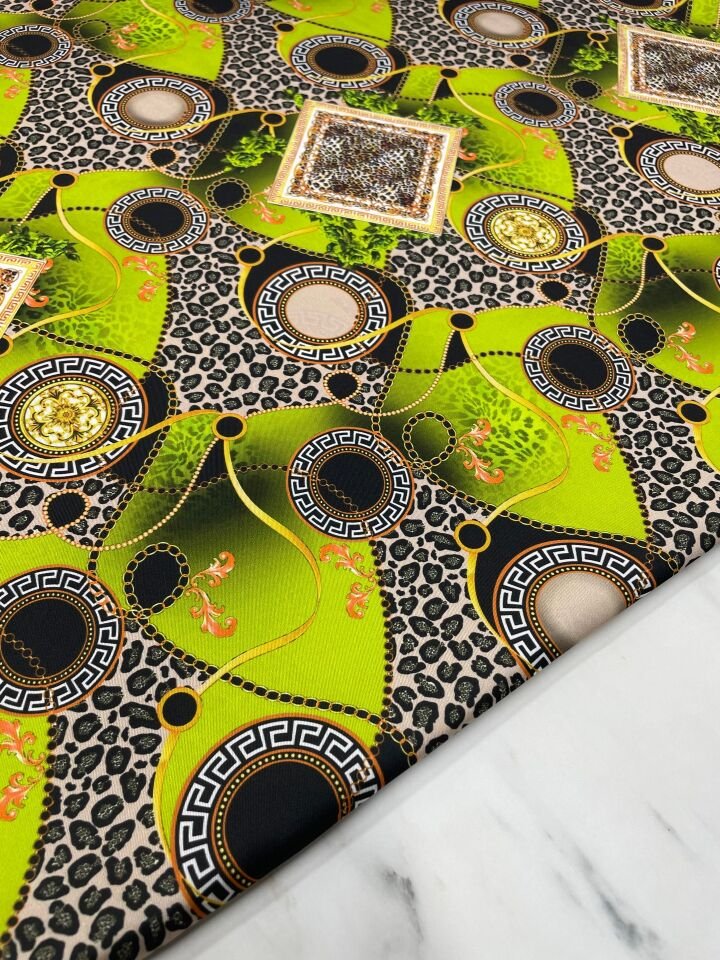 Viyane Desen Elbiselik Gömleklik Tivil Saten Kumaş