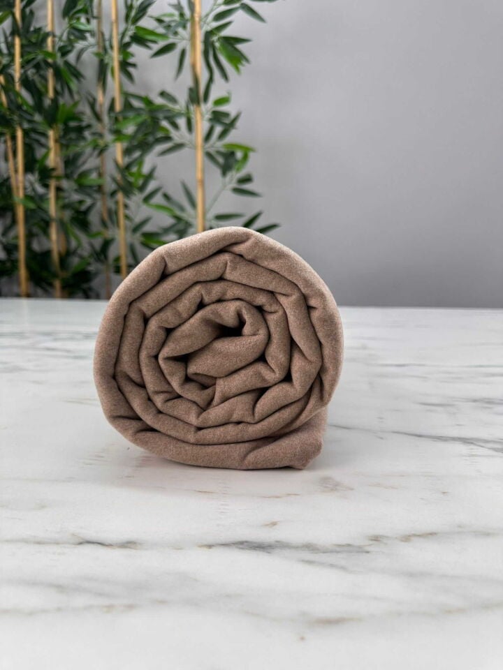 1 Ci Kalite Karemel Renk Kaşe Kumaş Etek Ceket Kap