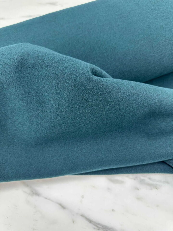 Petrol Yeşili Kaşe Kumaş Etek Ceket Yelek kap