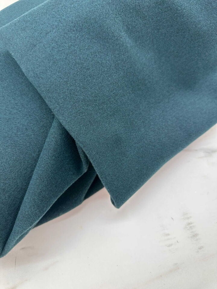 Petrol Yeşili Kaşe Kumaş Etek Ceket Yelek kap