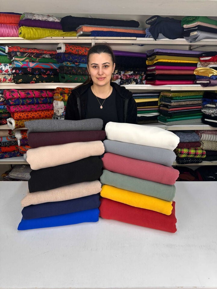 Vizon Renk Kaşe Kumaş Ceket kap Yelek Etek