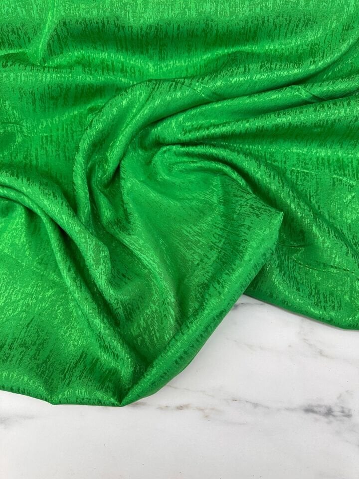 Yeşil Renk Kilim Dokuma Elniselik Şalvarlık Javenes Kumaş