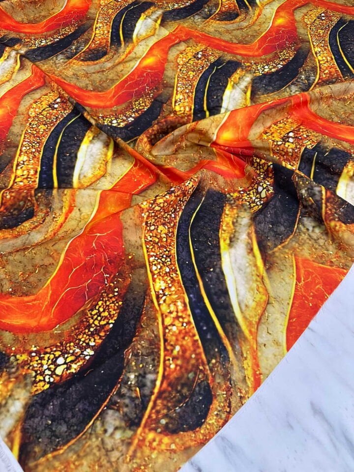 Pırlanta Desen İpek Saten Kumaş Elbise Etek Gömlek Şalvar