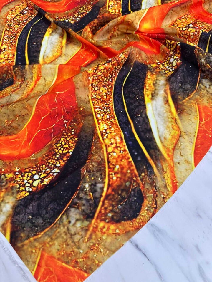 Pırlanta Desen İpek Saten Kumaş Elbise Etek Gömlek Şalvar