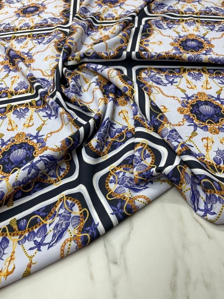 Rova Desen Elbiselik Gömleklik Tivil Saten Kumaş