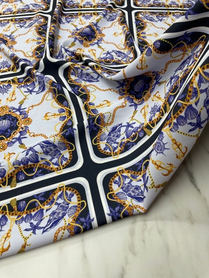 Rova Desen Elbiselik Gömleklik Tivil Saten Kumaş