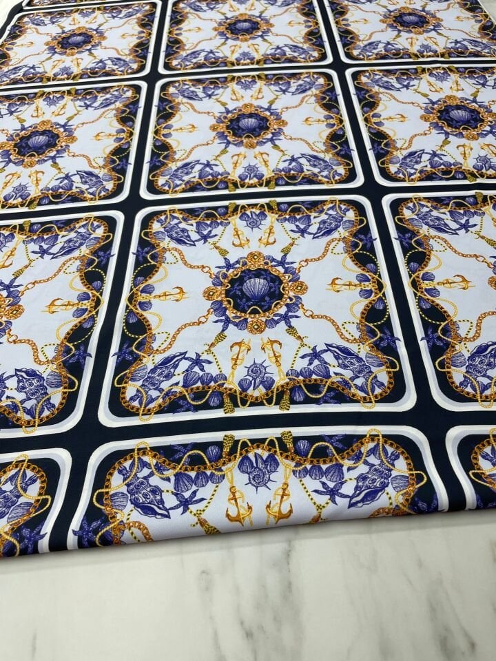 Rova Desen Elbiselik Gömleklik Tivil Saten Kumaş