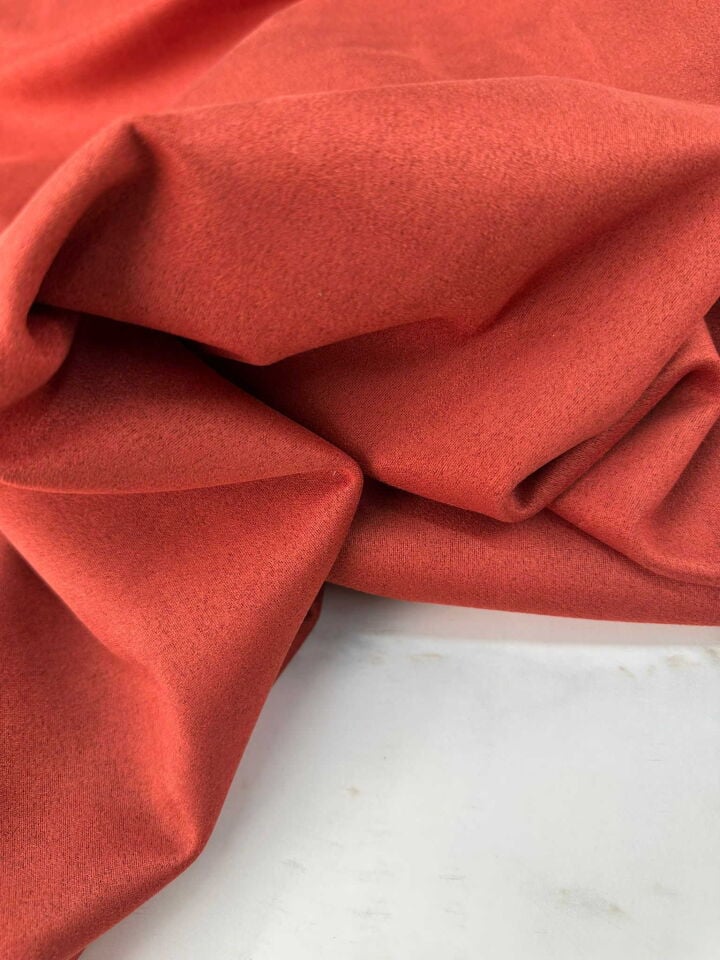 Kremit Rengi Likralı Sukuba Süet Etek Ceket Elbise Yelek