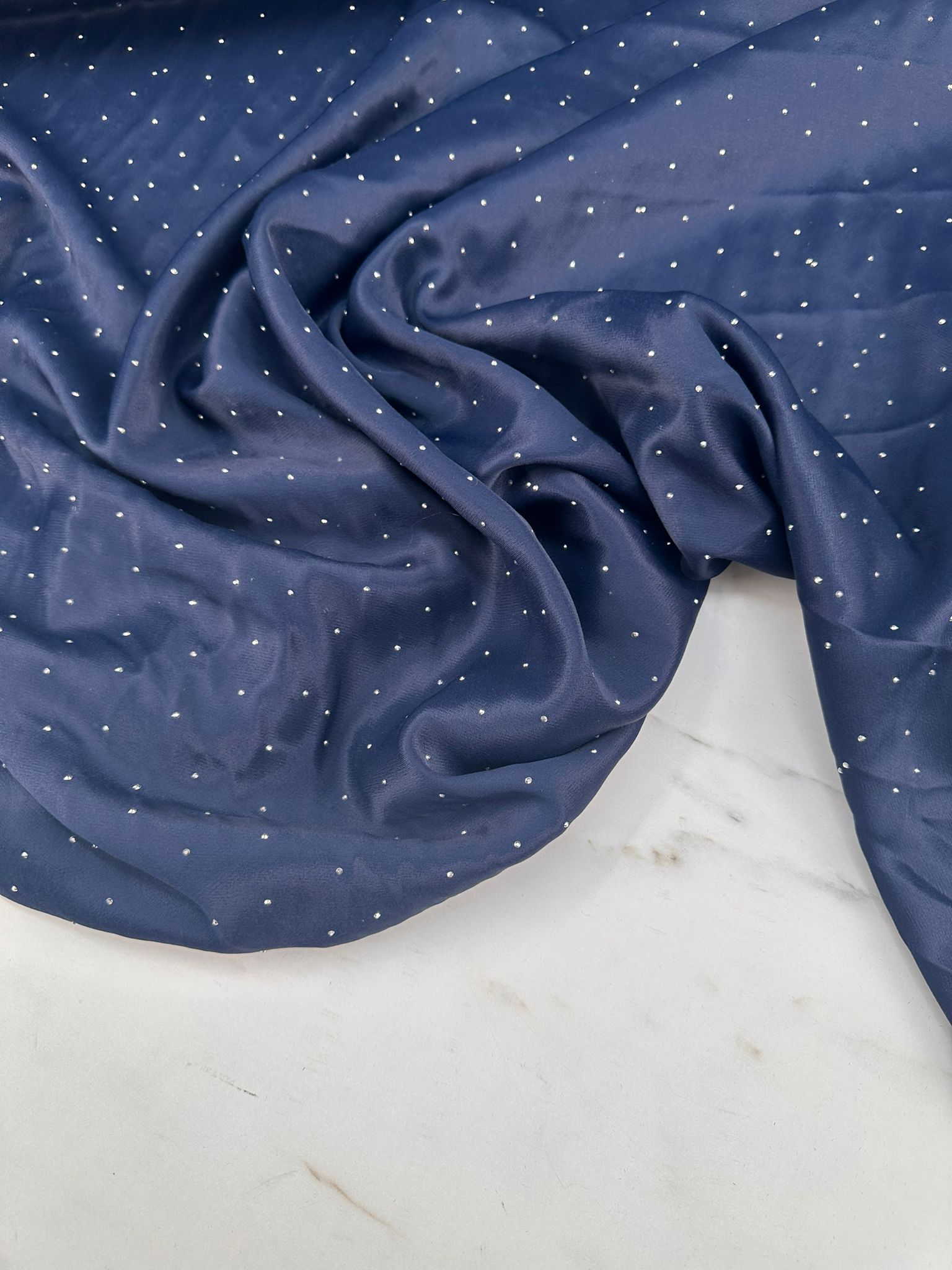 Fantazi Ürün lacivert Taş İşleme Saten Kumaş Elbise Etek Şalvar Abiye Elbise