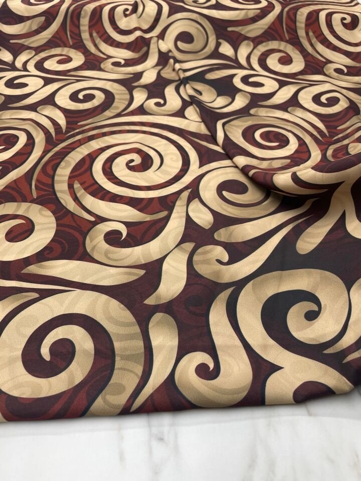 Sarmal Rüzgar Desen Elbiselik Gömleklik Krep Kumaş