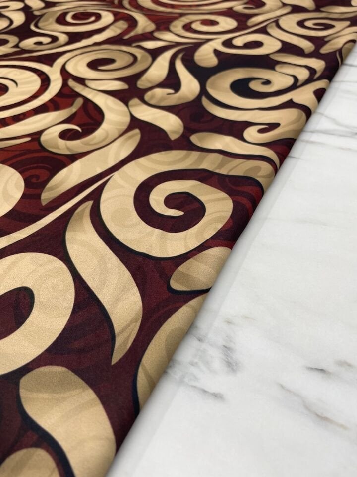 Sarmal Rüzgar Desen Elbiselik Gömleklik Krep Kumaş