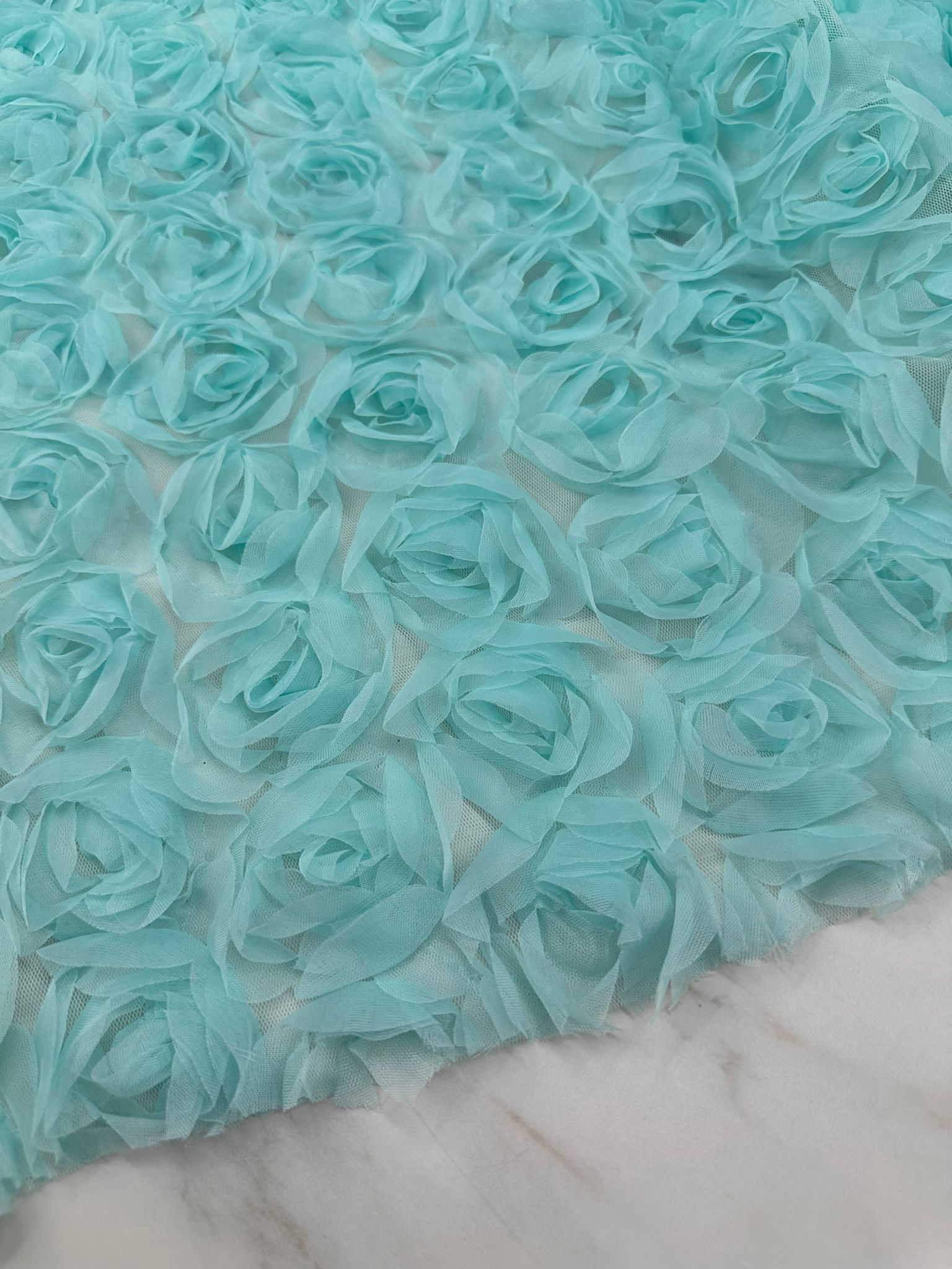 3 D Gül Desen Kumaş Elbise Etek Ceket