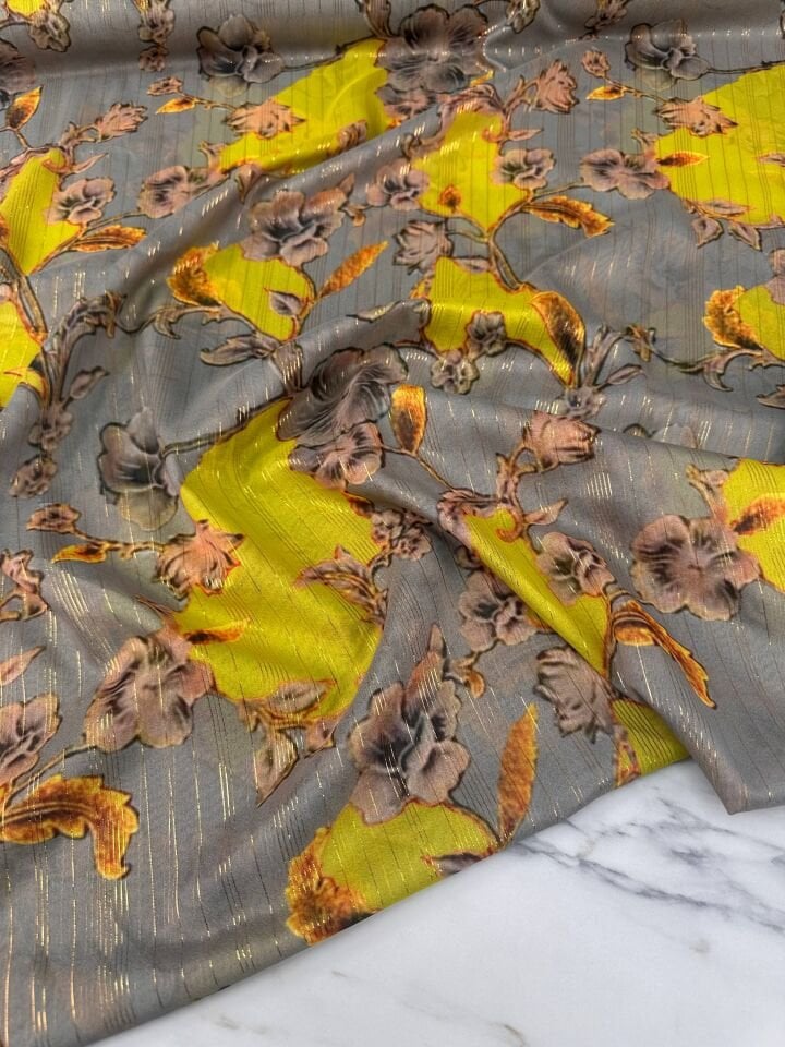 Lima Desen Elbiselik Gömleklik Abayalık Simli Şifon