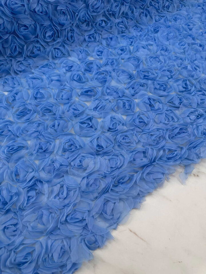 Bebe mavi 3 D Güllü Kumaş Elbise Etek Ceket