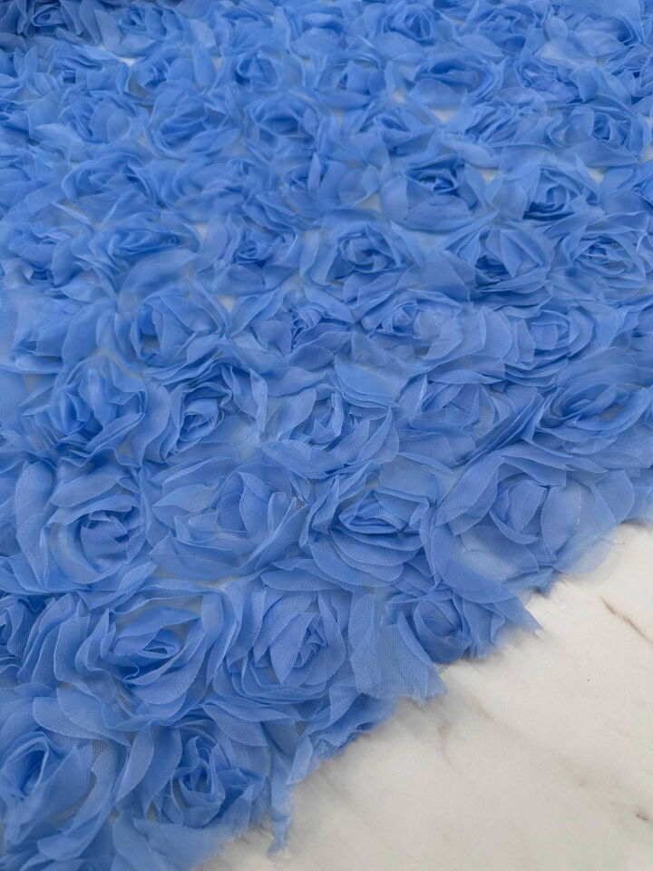 Bebe mavi 3 D Güllü Kumaş Elbise Etek Ceket