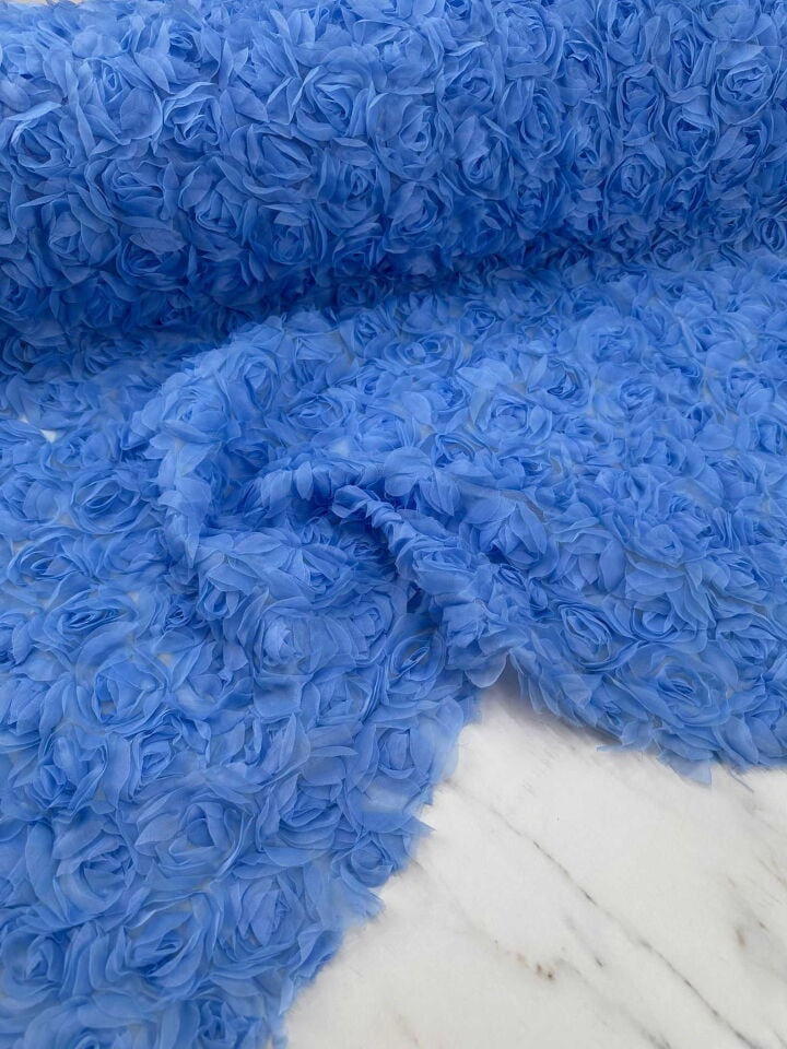 Bebe mavi 3 D Güllü Kumaş Elbise Etek Ceket