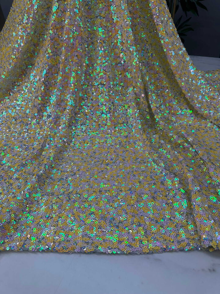 Renli Gold Hologram Payet Kumaş