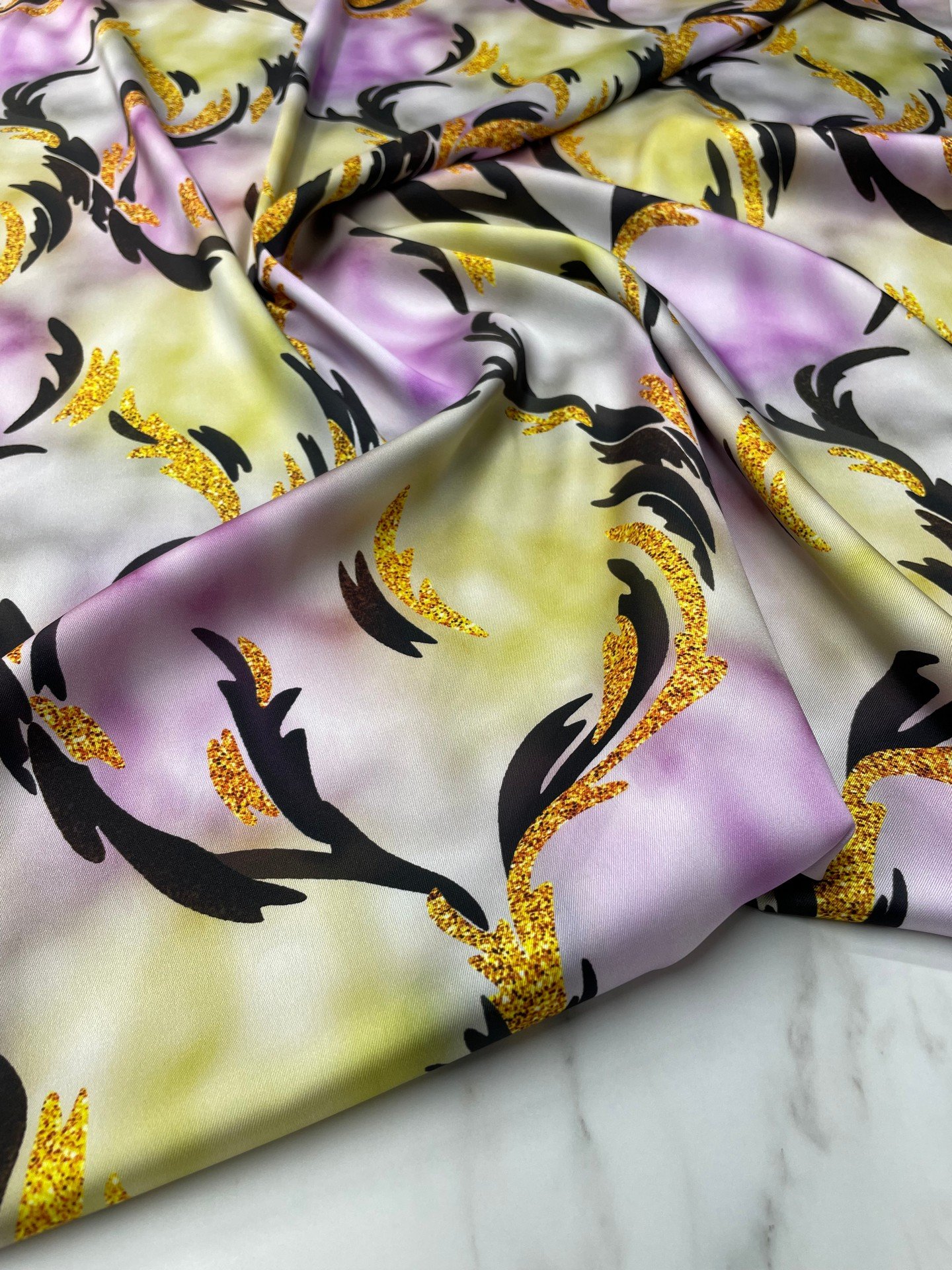 Milano Desen Elbiselik Gömleklik Tivil Saten Kumaş