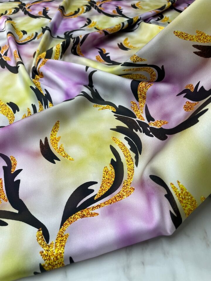 Milano Desen Elbiselik Gömleklik Tivil Saten Kumaş