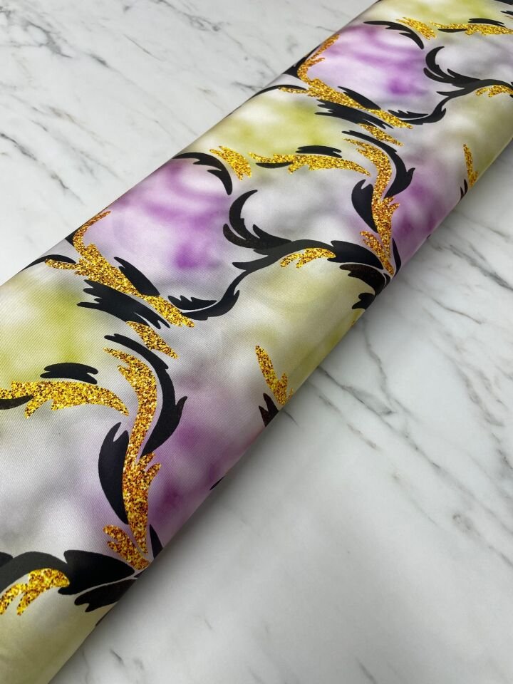 Milano Desen Elbiselik Gömleklik Tivil Saten Kumaş