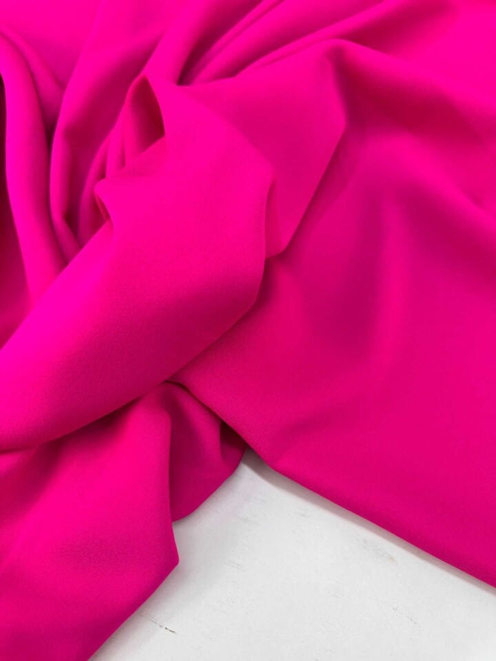 İndirimli Fuşya Pempe Krep Kumaş Elbise Etek Pantolon