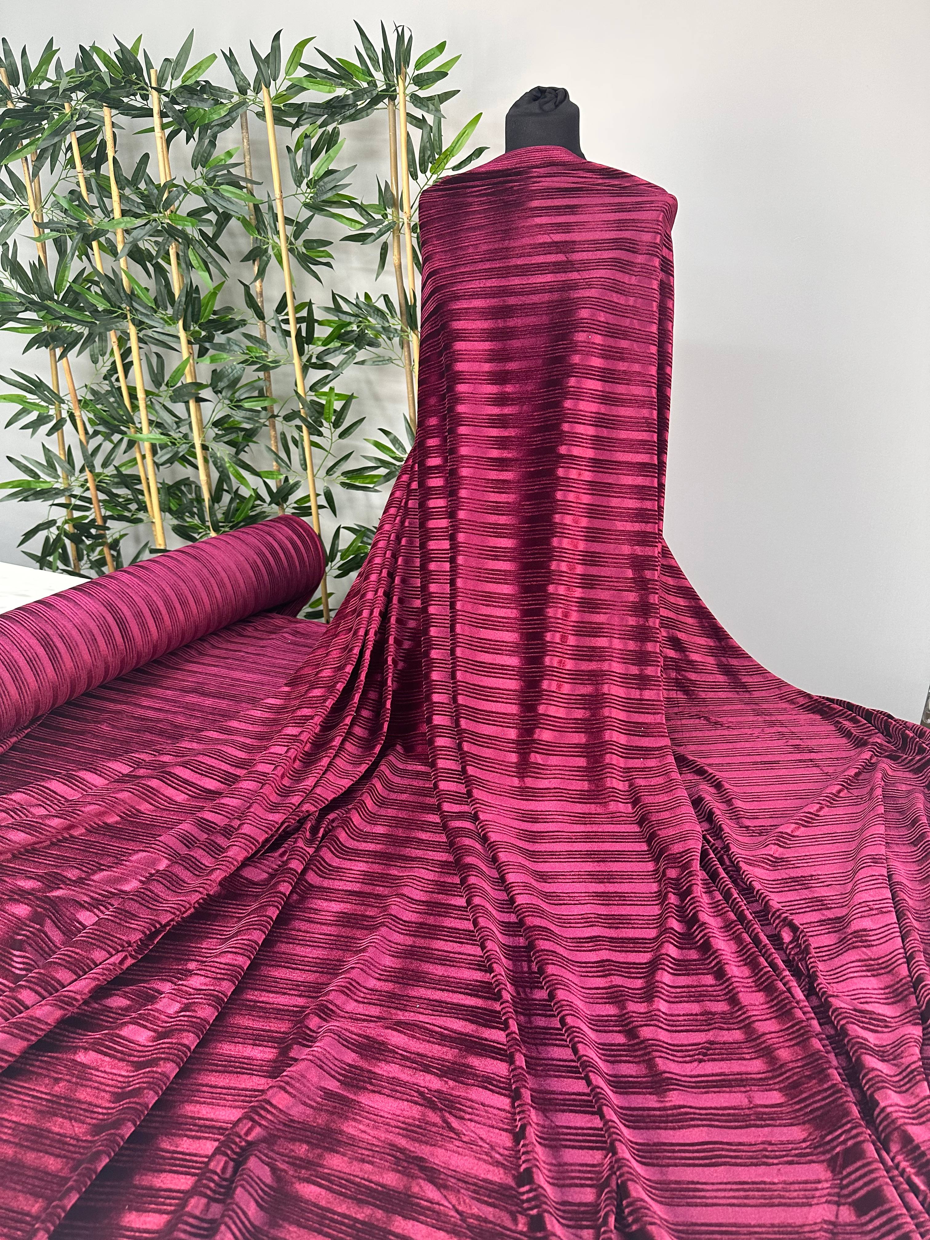 Bordo İşlem İpek kadife Elbise Etek Pantolon Şalvar