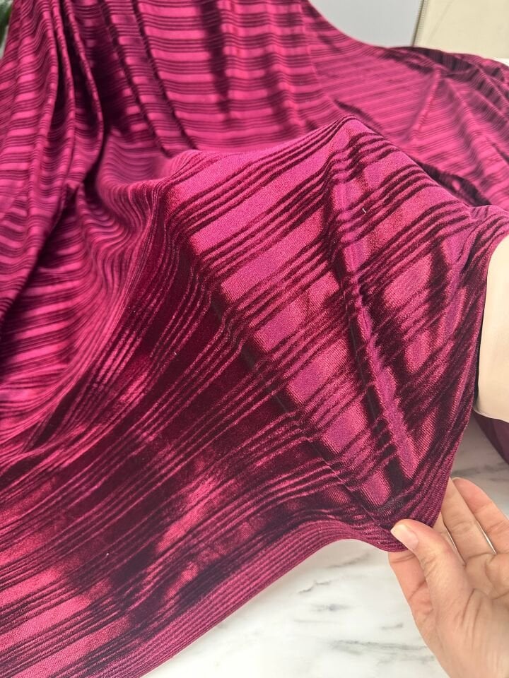 Bordo İşlem İpek kadife Elbise Etek Pantolon Şalvar