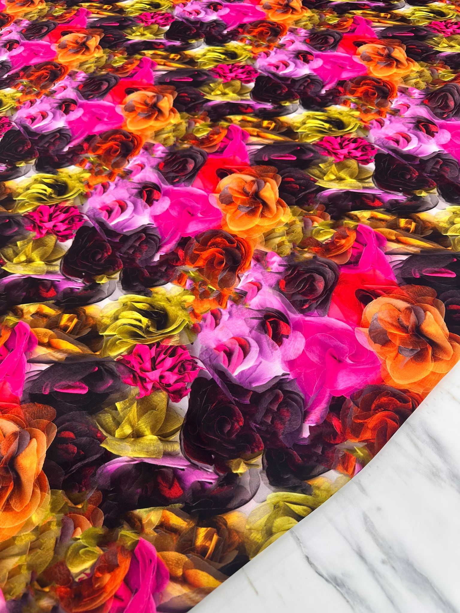 Desenli Krep Kumaş Elbise Etek Gömlek Şalvar