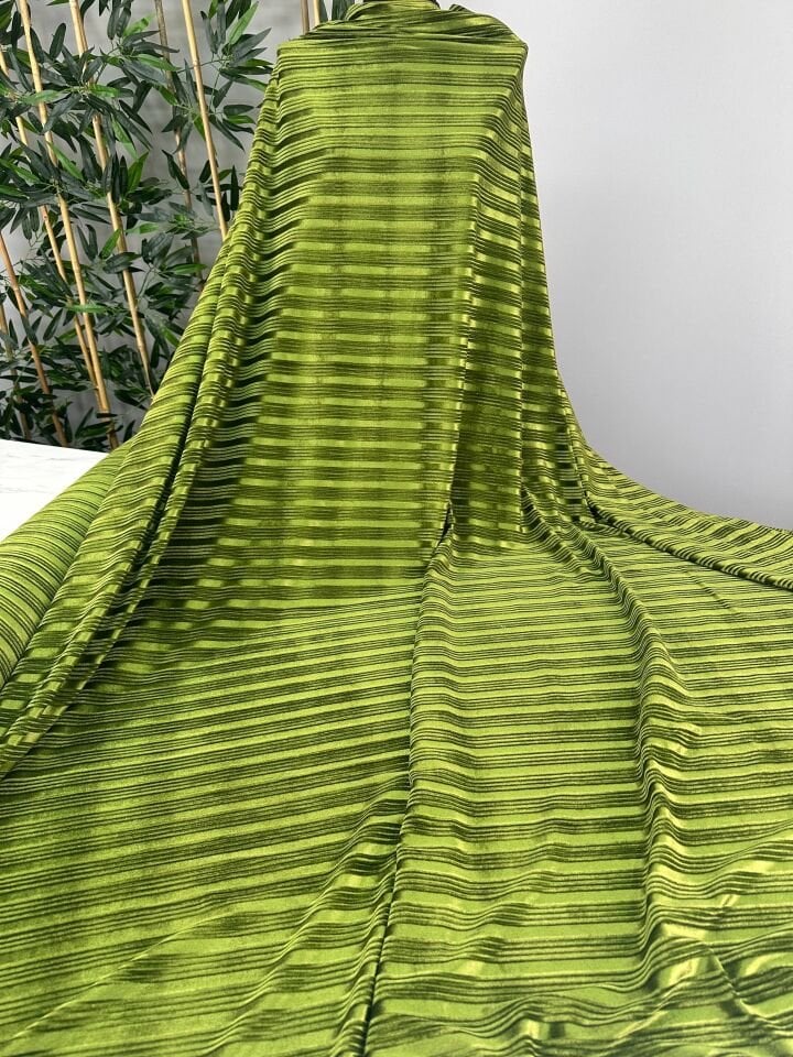 Yag Yeşili Yakma İpek Kadife Elbise Etek Pantolon Şalvar