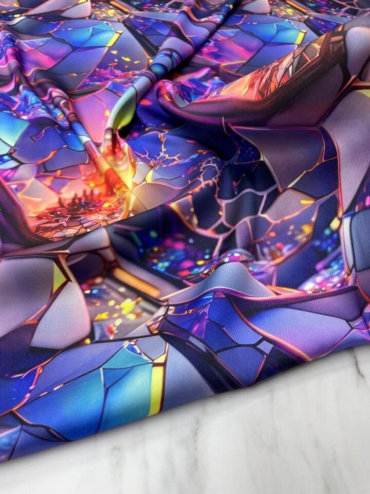 Kristal Desen Elbiselik Gömleklik Tivil Saten Kumaş