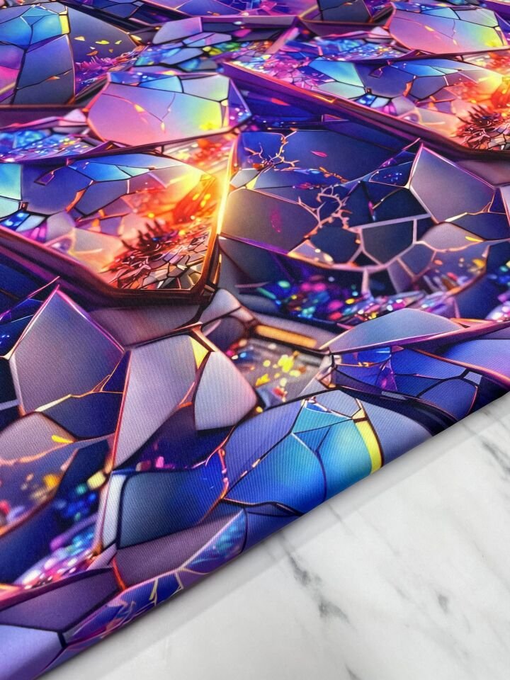 Kristal Desen Elbiselik Gömleklik Tivil Saten Kumaş