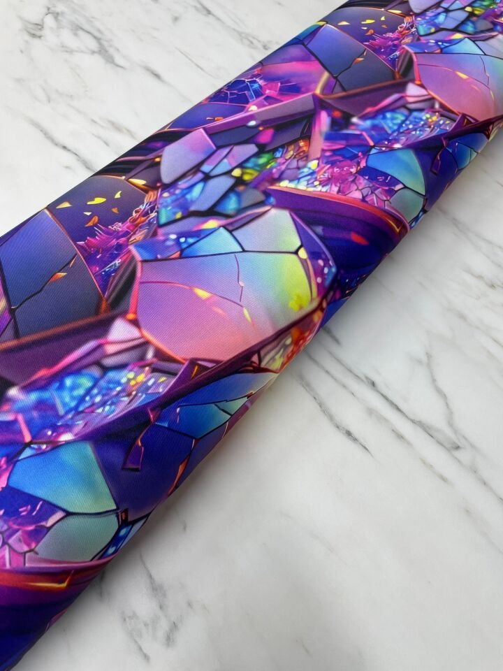 Kristal Desen Elbiselik Gömleklik Tivil Saten Kumaş