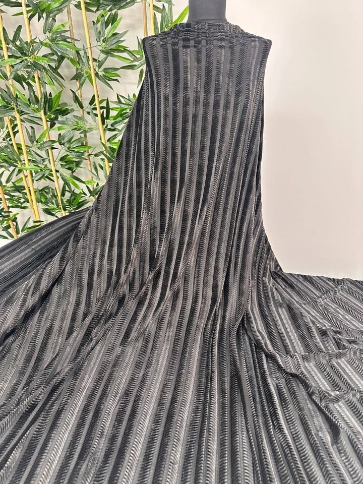 Siyah Yakma İpek Kadife Elbise Etek Gömlek Şalvar Pantolon