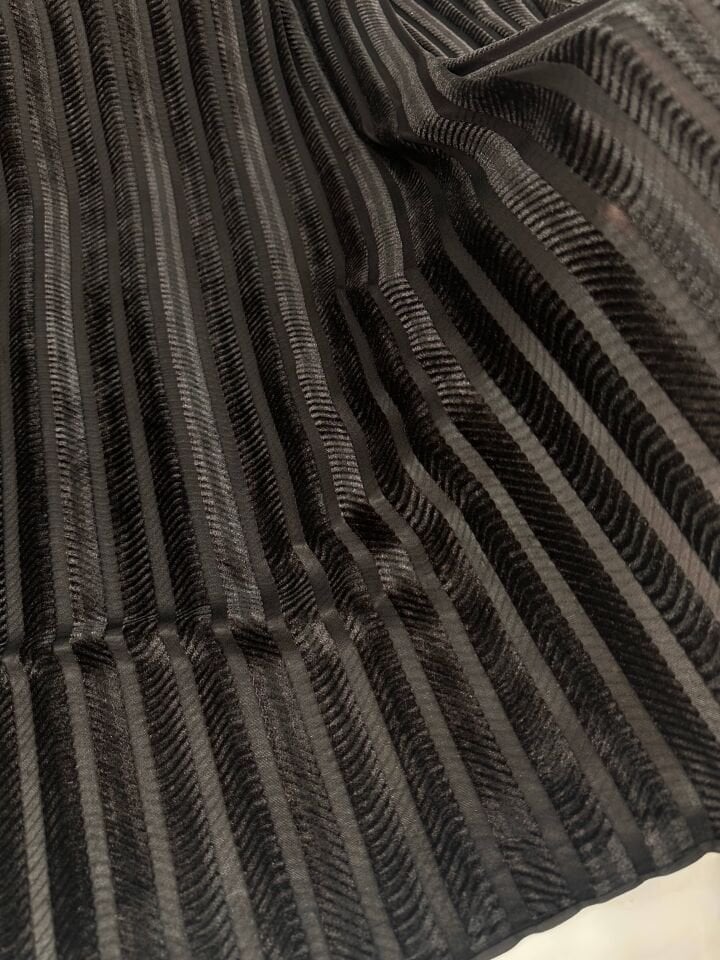 Siyah Yakma İpek Kadife Elbise Etek Gömlek Şalvar Pantolon