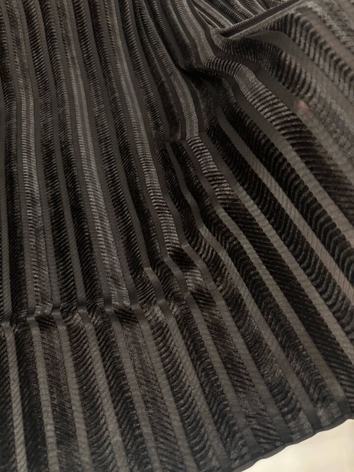 Siyah Yakma İpek Kadife Elbise Etek Gömlek Şalvar Pantolon