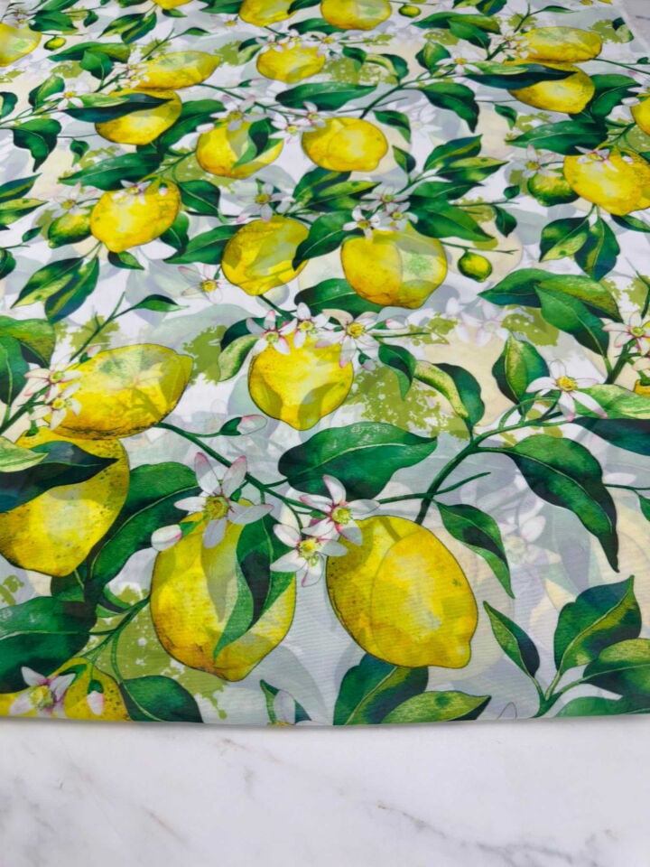 Limon Desen Şifon Kumaş