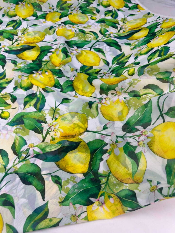 Limon Desen Şifon Kumaş