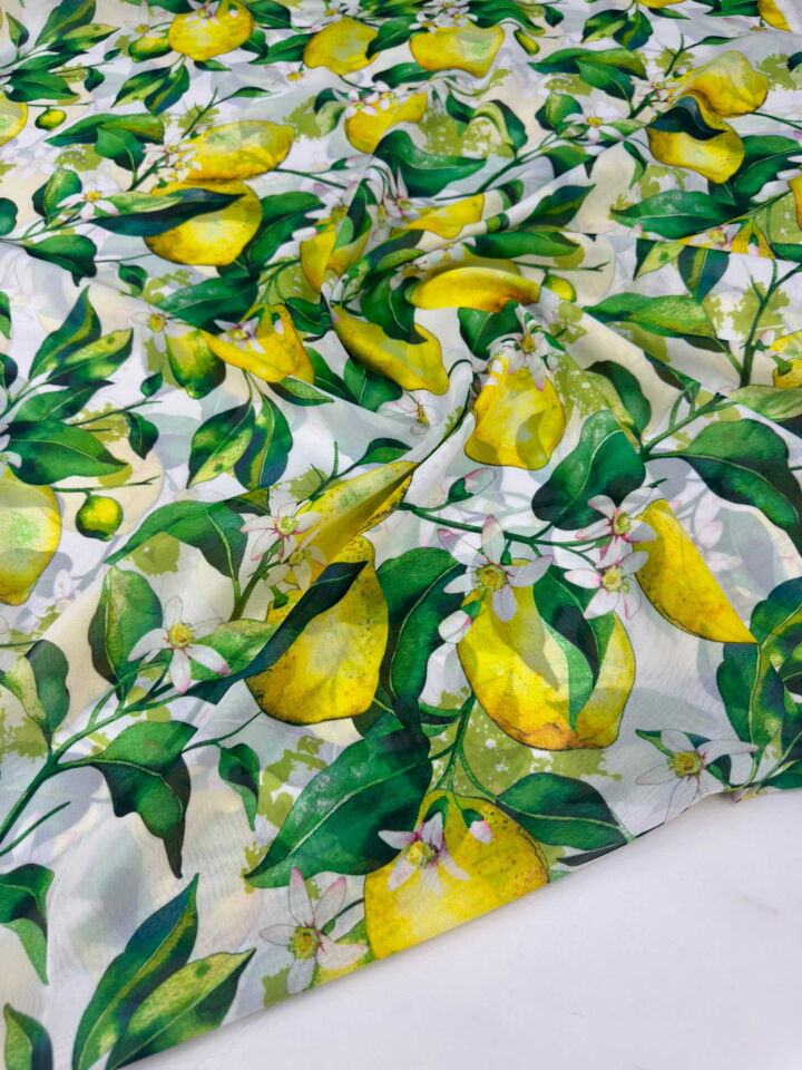 Limon Desen Şifon Kumaş